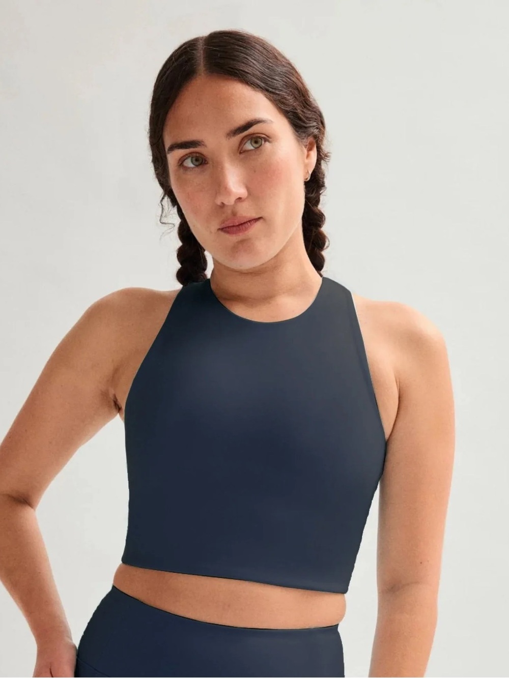 Girlfriend Collective Sz M Black High Neck Sport Bra